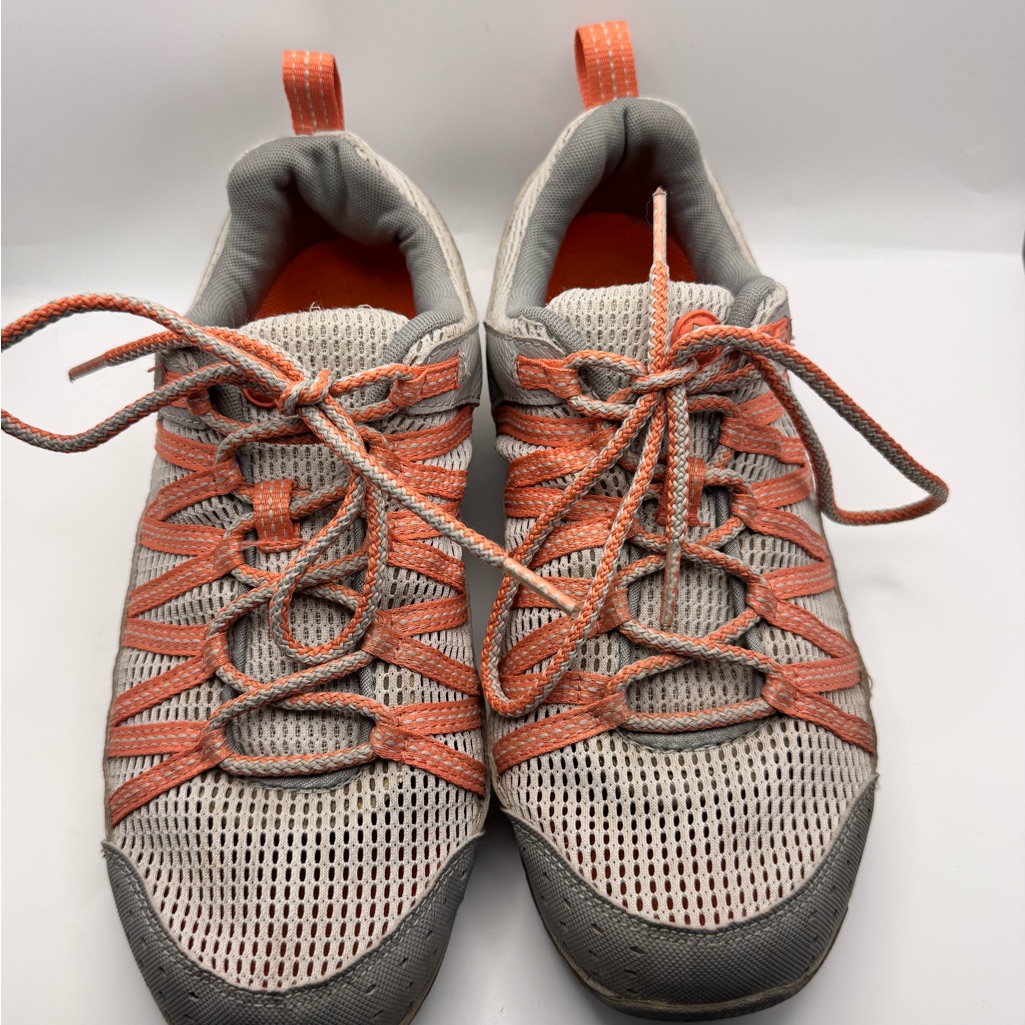 Merrell Hiking Trail Running Shoe Womens Size 9 Orange Coral Grey Performance